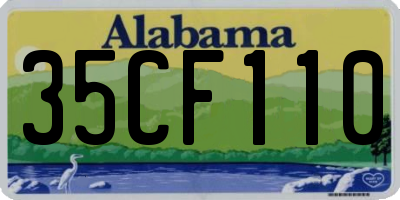 AL license plate 35CF110