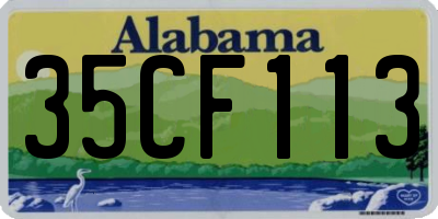 AL license plate 35CF113