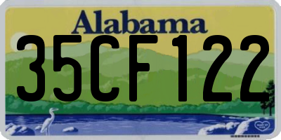 AL license plate 35CF122