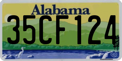 AL license plate 35CF124