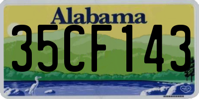 AL license plate 35CF143