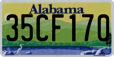 AL license plate 35CF170