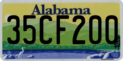 AL license plate 35CF200