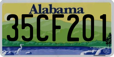 AL license plate 35CF201