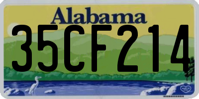 AL license plate 35CF214