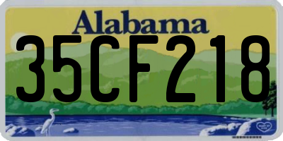 AL license plate 35CF218