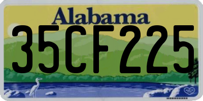 AL license plate 35CF225