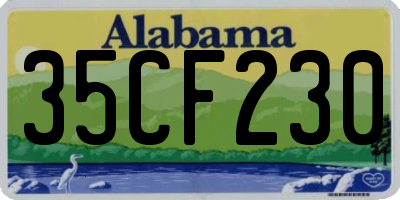AL license plate 35CF230
