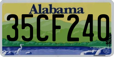 AL license plate 35CF240