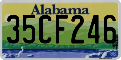 AL license plate 35CF246