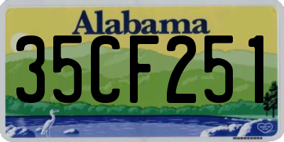 AL license plate 35CF251