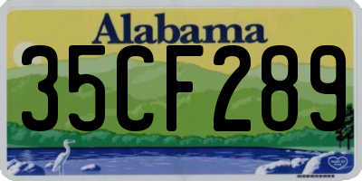 AL license plate 35CF289