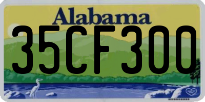AL license plate 35CF300