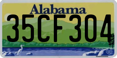 AL license plate 35CF304