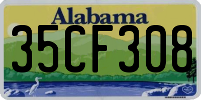 AL license plate 35CF308