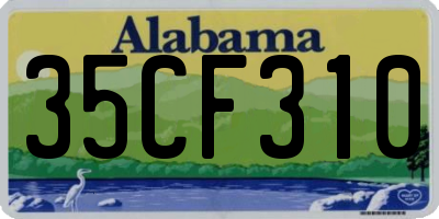 AL license plate 35CF310