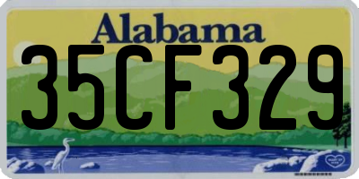 AL license plate 35CF329