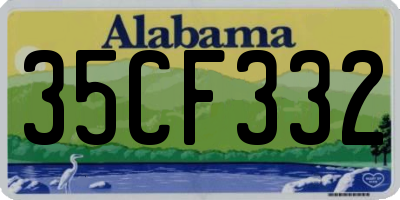 AL license plate 35CF332