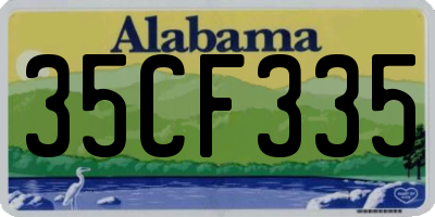 AL license plate 35CF335