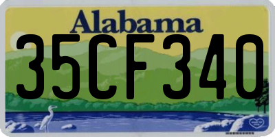 AL license plate 35CF340