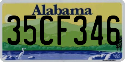 AL license plate 35CF346