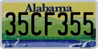 AL license plate 35CF355