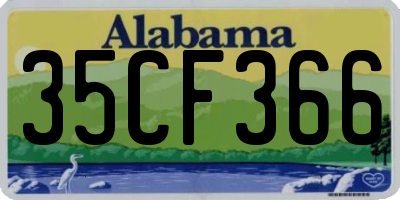 AL license plate 35CF366
