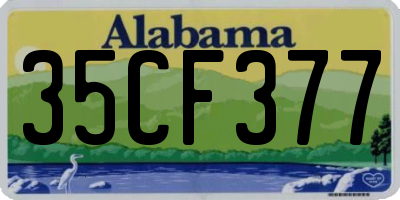 AL license plate 35CF377