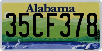 AL license plate 35CF378