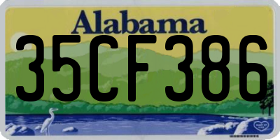 AL license plate 35CF386