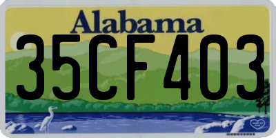 AL license plate 35CF403