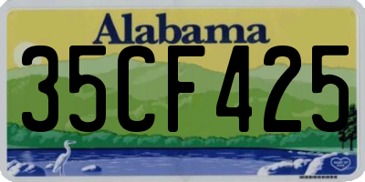AL license plate 35CF425