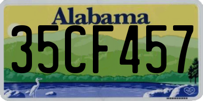 AL license plate 35CF457