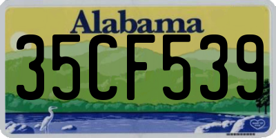 AL license plate 35CF539