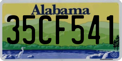 AL license plate 35CF541