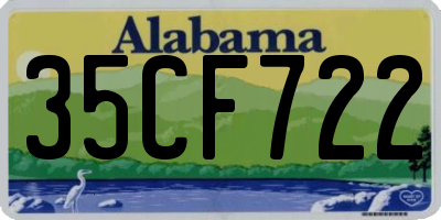 AL license plate 35CF722