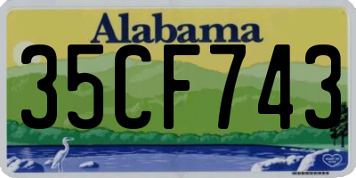 AL license plate 35CF743