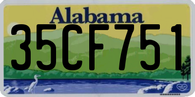 AL license plate 35CF751