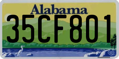 AL license plate 35CF801