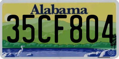 AL license plate 35CF804