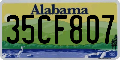 AL license plate 35CF807