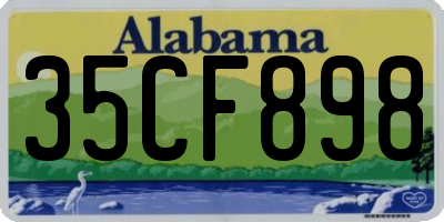 AL license plate 35CF898