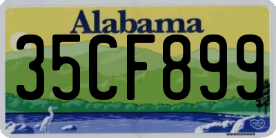 AL license plate 35CF899