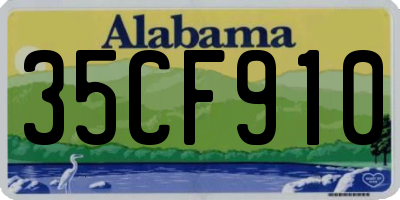 AL license plate 35CF910