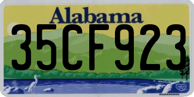 AL license plate 35CF923