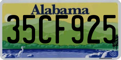 AL license plate 35CF925