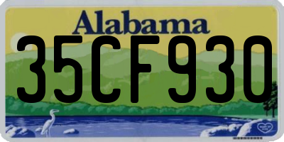 AL license plate 35CF930