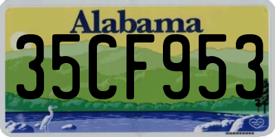 AL license plate 35CF953