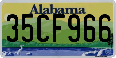 AL license plate 35CF966