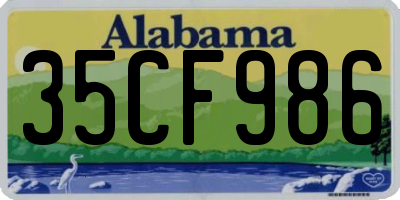 AL license plate 35CF986